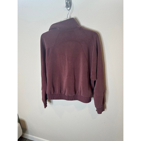 Lululemon Softstreme Full Zip Jacket Burgundy Maroon Women's Size 8 - Picture 3 of 3